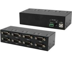 Exsys EXSYS EX-13078HM USB 2.0 iki 8 RS-232 nuosekliųjų prievadų metalinis dėklas FTDI mikroschemų rinkinys