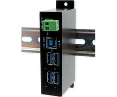 Exsys EXSYS EX-1504HMS 4 prievadų metalinis USB 3.2 Gen1 HUB su 15KV EDS apsauga nuo viršįtampių