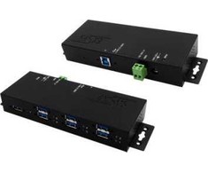 Exsys EXSYS EX-1517HMVS 7 prievadų valdomas metalinis USB 3.2 Gen1 šakotuvas su 15KV EDS apsauga nuo viršįtampių