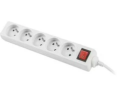 Bikuva.lt Elektros ilgiklis 5 lizdai, 3m, su įžeminimu ir jungikliu