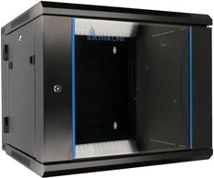 EXTRALINK 9U 600X600 AZH sieninė spintelė sūpynės tipo juodas