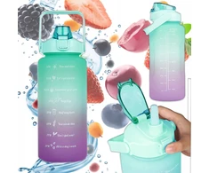 Gertuvė Extralink Motivational Bottle, Vanduo Bottle, 2000ml, Žalias-Violetinė, BUT-190