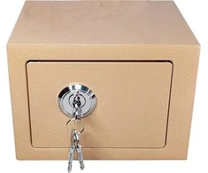 „Extralink Home Seifas“, biuro seifai, raktų spintelė, saugi pinigų dėžutė, auksinė, S-404