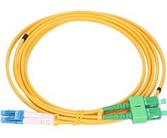 Extralink SC/APC-LC/UPC | Jednomodowy, Duplex, G657A, 3mm, 1m