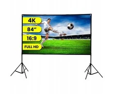 Sourcing EXTRALINK FOLDABLE Projektoriaus ekranas 84" 16:9, 186x105cm, Baltas, WITH STAND, PSF-84