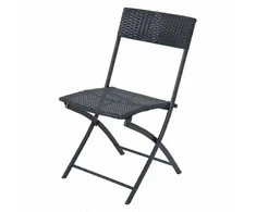 Extralink Small Juodas Forest Garden Furniture Set, Two Chairs + Juodas Table lauko baldų komplektas Juoda