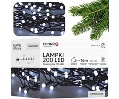 Extralink LED girlianda „Ball Lights“ 200 LED, šaltai balta, 16 m
