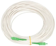 Extralink SC/APC-SC/APC | Komutacinis laidas | LSOH, vienmodis, simpleksas, G.657A2, 3 mm, 15 m, baltas