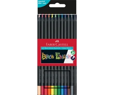 Spalvoti pieštukai Faber-Castell, Juodas Edition, 12 spalvų