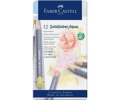 Faber-Castell - Gofa Aqua metalinė dėžutė iš 12 pastelinių spalvų (114622)