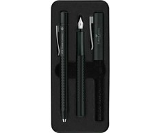 Faber-castell Grip 2011: Rašiklis ir Fontanas, Juodas Rinkinys