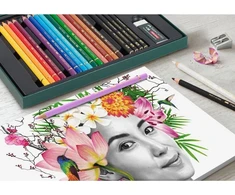 Meno reikmenys - Faber Castell Polychromos spalvoti pieštukai rinkinys 21 vnt.
