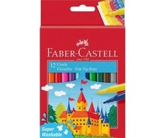 Flomasteriai Faber-Castell Castle Cardboardbox, 12 spalvų