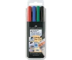 Žymeklių nuolatinių rinkinys Faber-Castell 1523 S, 0,4 mm, 4 spalvos CD/DVD 1213-039
