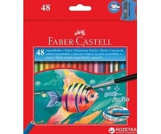 Faber-Castell - Akvarelinis pieštukas + teptuko dėžutė (48 vnt) (114448)