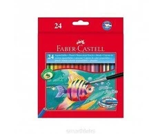 Faber-Castell - Akvarelinis pieštukas + teptuko dėžutė (24 vnt) (114425)