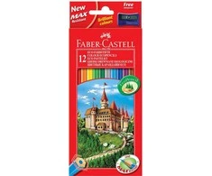 Spalvoti pieštukai Faber-Castell Castle, 12 spalvų