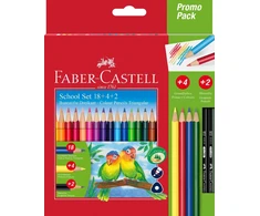 Faber-Castell – trikampių pieštukų reklaminė pakuotė 18+4+2 (201597)