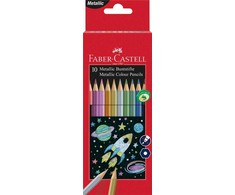 Spalvoti pieštukai Faber-Castell metalic 10 spalvų