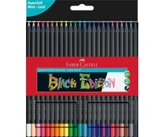 Spalvoti pieštukai Faber-Castell, Juodas Edition, 24 spalvos