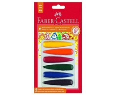 Faber-castell vaško kreidelės, 6 vnt.