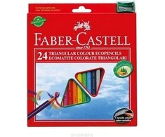 Spalvoti pieštukai Faber-Castell Eco, 24 spalvos