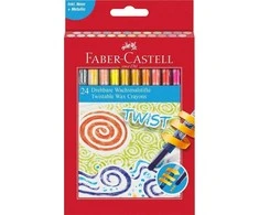 „Faber-Castell“ – „Twistable Wax Crayons“ kartonas (24 vnt) (120004)