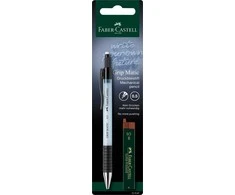 Automatinis pieštukas Faber-Castell Grip-Matic, 0,5 mm šviesiai mėlynos spalvos + grafitai 0,5 mm
