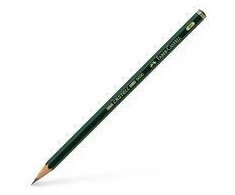 Pieštukas Faber-Castell 9000, 6H, be trintuko, padrožtas
