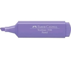 Teksto žymeklis Faber-Castell 1546, 1-5mm, kirstu galiuku, pastelinės violetinės spalvos