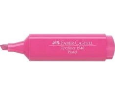 Teksto žymeklis Faber-Castell 1546, 1-5mm, kirstu galiuku, pastelinės rožinės spalvos