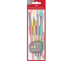 Teptukų rinkinys Faber-Castell soft touch, 4vnt, (nr.4,8,10,12)
