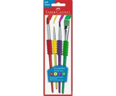 Teptukų rinkinys Faber-Castell soft touch, 4vnt/pak, nr.2,6,10,12