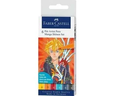Faber-Castell Pisaki Pitt Artist Pen Manga Shonen 6szt