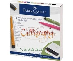Faber-Castell Pitt Artist C kaligrafijos rašiklis 2,5 mm baltas 12 vnt.