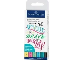 Faber-Castell - India ink Pitt Artist Pen Hand Lettering Set pastel (267116)