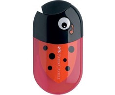 Dvigubas galąstuvas su trintuku Ladybird Faber Castel - Faber Castell