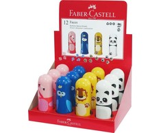 Faber-castell drožtukas su talpykle, gyvūnėlių motyvais