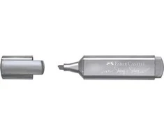 Teksto žymeklis Faber-Castell, 1-5mm, kirstu galiuku, sidabrinės metallic spalvos