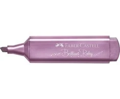 Teksto žymeklis Faber-Castell, 1-5mm, kirstu galiuku, rožinės/violetinės metallic spalvos