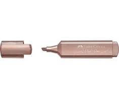 Teksto žymeklis Faber-Castell,1-5mm, kirstu galiuku, rausvo aukso metallic spalvos