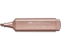 Teksto žymeklis Faber-Castell,1-5mm, kirstu galiuku, rausvo aukso metallic spalvos