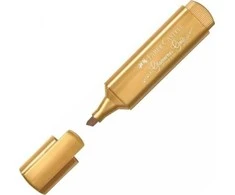 Teksto žymeklis Faber-Castell,1-5mm, kirstu galiuku, auksinės metallic spalvos