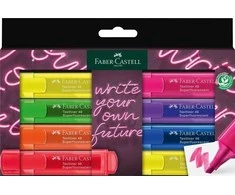 Teksto žymeklių rinkinys Faber-Castell Superfluorescent 8 spalvų