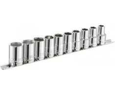 Facom 6 KAMPINIŲ ANTGALIŲ RINKINYS, 1/2 '' ANT BĖGELIO, 10 DALIŲ, (1 RINKINYS)