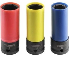 Facom ILGŲ 1/2 '' ANTGALIŲ RINKINYS ALIUMINIO RATLANKIAMS, 3 DALYS, (1 RINKINYS)