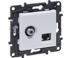 TV / UTP 6 lizdas Niloe Step Legrand 863177 (baltas)