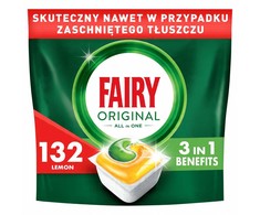 Indaplovių kapsulės Fairy Original All in One Lemon, 132 vnt., citrinų kvapo