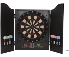 Falk Dartskive elektronisk i dartskab med dartpile NORDIC Games (809-073)