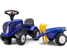 Falk Traktorius su Priekaba Baby New Holland Mėlynas nuo 1 metų